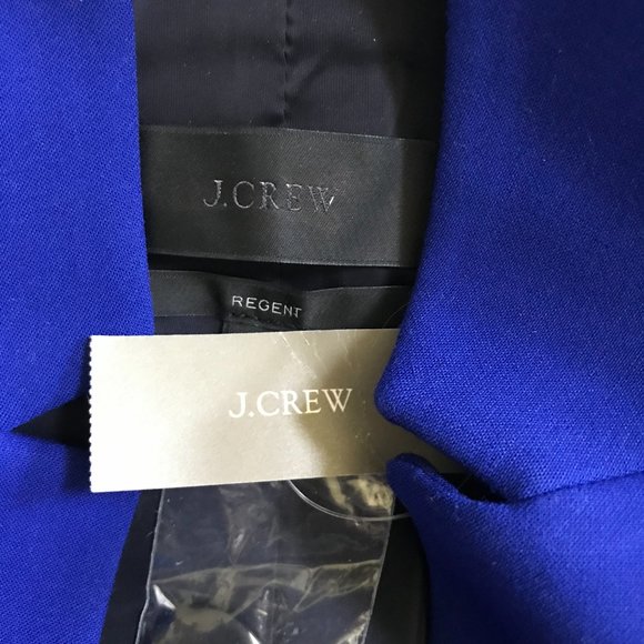 JCrew Regent Blazer Jacket Womens 14 Royal Blue Four Season Stretch - Picture 3 of 12